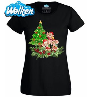 Dámské tričko Vánoční Myšky pod Stromečkem.jpg