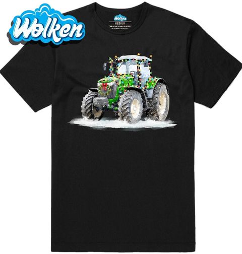 Obrázek produktu Pánské tričko Vánoční Traktor ve Sněhu