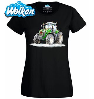 Dámské tričko Vánoční Traktor ve Sněhu.jpg