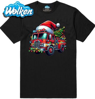 Pánské tričko Vánoční Hasičské Auto.jpg