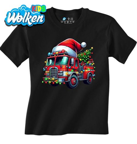 Obrázek produktu Dětské tričko Vánoční Hasičské Auto