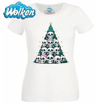 Dámské tričko  Vánoční Stromek z Lebek.jpg