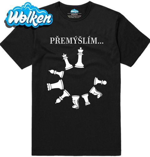 Obrázek produktu Pánské tričko Šachy Přemýšlím nad Tahem