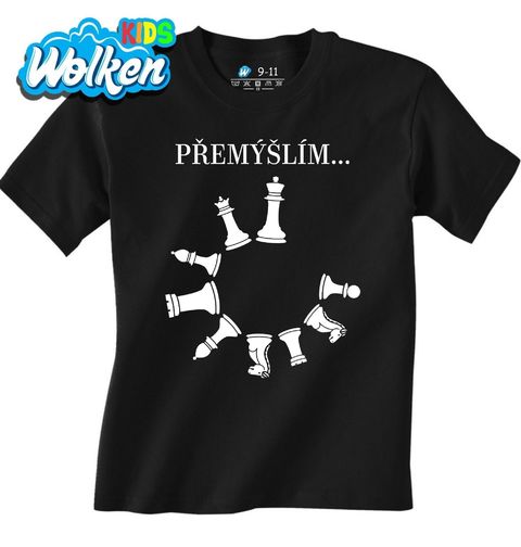 Obrázek produktu Dětské tričko Šachy Přemýšlím nad Tahem
