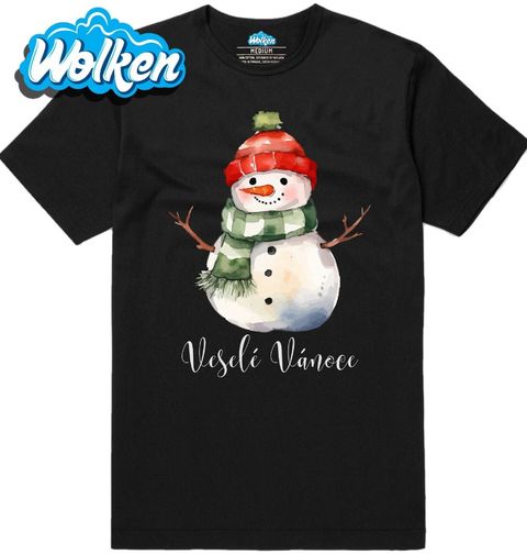 Obrázek produktu Pánské tričko Roztomilý Sněhulák Veselé Vánoce