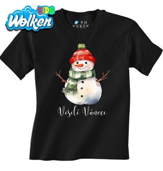 Dětské tričko Roztomilý Sněhulák Veselé Vánoce.jpg