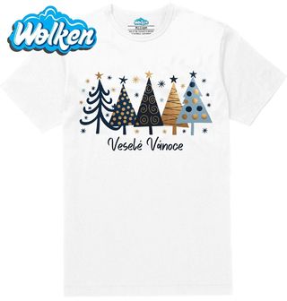 Pánské tričko  Moderní Stromky Veselé Vánoce.jpg