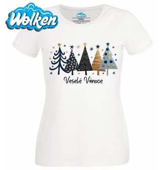 Dámské tričko  Moderní Stromky Veselé Vánoce.jpg