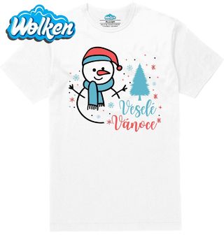 Pánské tričko  Sněhulák v Čepici Veselé Vánoce.jpg