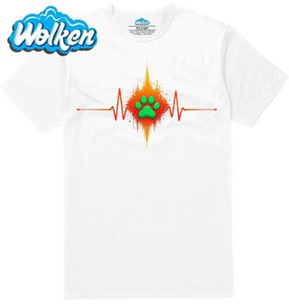 Pánské tričko  Oranžový Kardiogram a Psí Tlapka.jpg