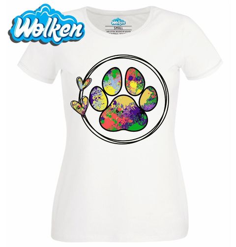 Obrázek produktu Dámské tričko Barevná Psí Tlapka