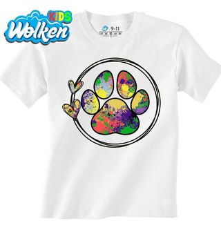 Dětské tričko Barevná Psí Tlapka.jpg