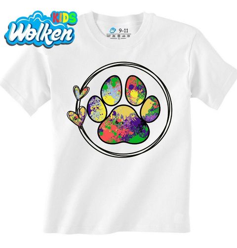 Obrázek produktu Dětské tričko Barevná Psí Tlapka