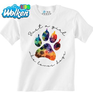 Dětské tričko Prostě holka, která miluje psy.jpg