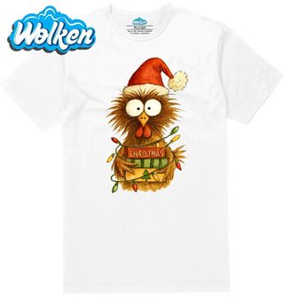 Pánské tričko  Vyděšená Vánoční Slepice.jpg