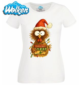 Dámské tričko  Vyděšená Vánoční Slepice.jpg