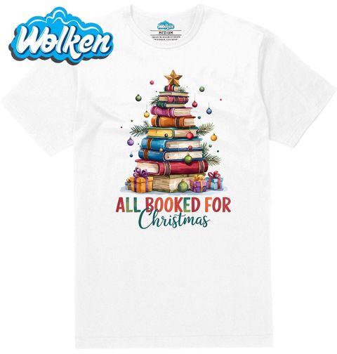 Obrázek produktu Pánské tričko Vánoce s Knihami All Booked for Christmas
