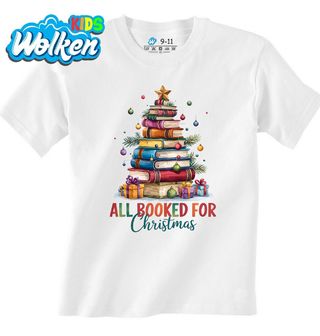 Dětské tričko Vánoce s Knihami All Booked for Christmas.jpg