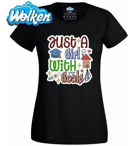 Obrázek produktu Dámské tričko Prostě holka s cíli Just a girl with goals