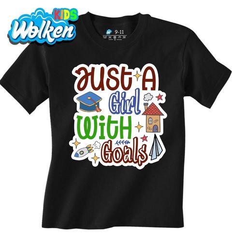 Obrázek produktu Dětské tričko Prostě holka s cíli Just a girl with goals