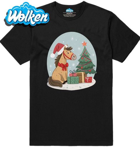 Obrázek produktu Pánské tričko Vánoční Kůň mezi Dárky