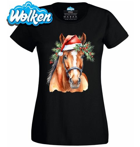 Obrázek produktu Dámské tričko Vánoční Kůň