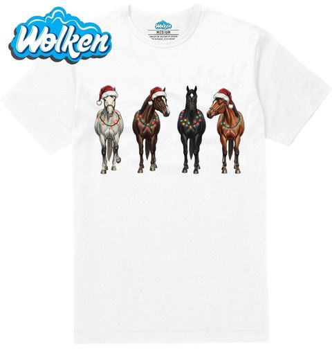 Obrázek produktu Pánské tričko Čtyři Vánoční Koně