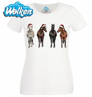 Dámské tričko  Čtyři Vánoční Koně.jpg