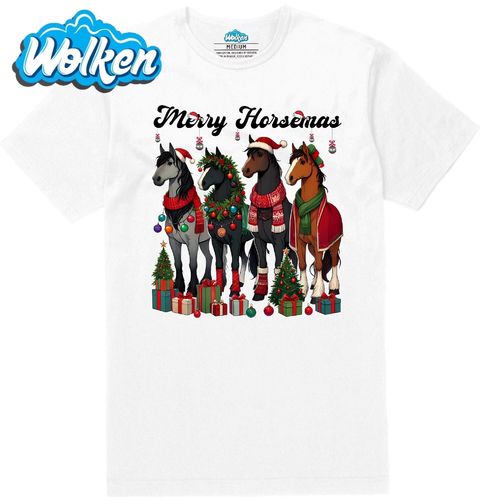 Obrázek produktu Pánské tričko Vánoční Koně Merry Horsemas