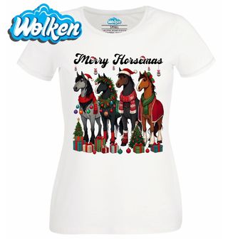 Dámské tričko  Vánoční Koně Merry Horsemas.jpg