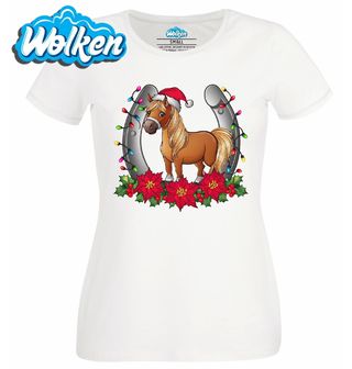 Dámské tričko  Vánoční Kůň s Podkovou.jpg