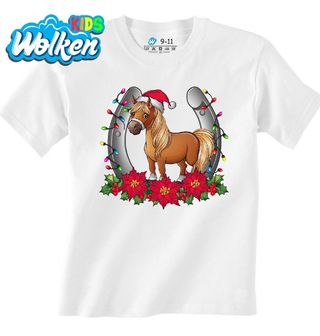 Dětské tričko Vánoční Kůň s Podkovou.jpg