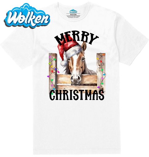 Obrázek produktu Pánské tričko Vánoční Kůň Merry Christmas
