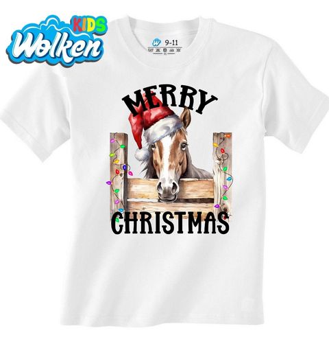 Obrázek produktu Dětské tričko Vánoční Kůň Merry Christmas