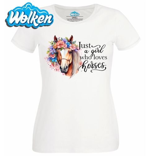 Obrázek produktu Dámské tričko Prostě holka, která miluje koně Just a girl who loves horses