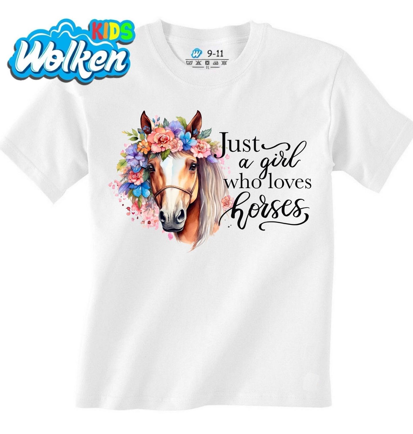 Dětské tričko Prostě holka, která miluje koně Just a girl who loves horses.jpg