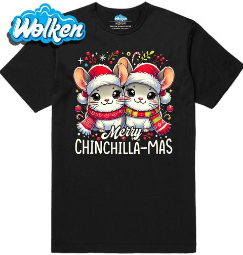 Obrázek produktu Pánské tričko Vánoční Činčila Merry Chinchilla-mas