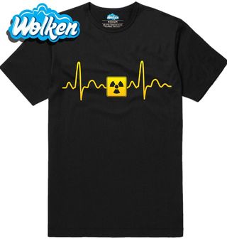 Pánské tričko Kardiogram a Symbol Radioaktivity.jpg