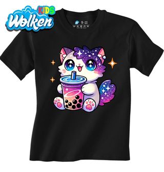 Dětské tričko Vesmírná kočka s Bubble Tea.jpg