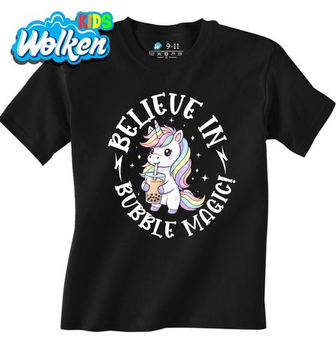 Obrázek produktu Dětské tričko Jednorožec s Bubble Tea Believe in bubble magic