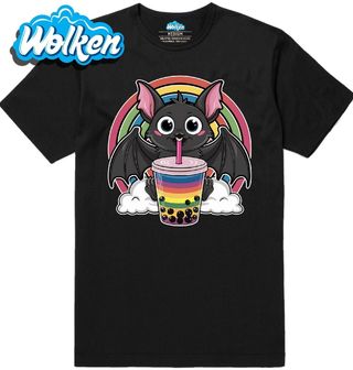 Pánské tričko Duhový Netopýr s Bubble Tea.jpg