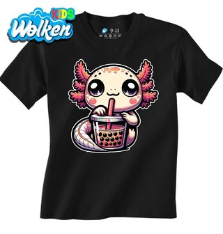 Dětské tričko Roztomilý Axolotl s Bubble Tea.jpg