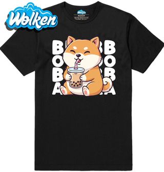 Pánské tričko Shiba-Inu s Bubble Tea BOBA.jpg