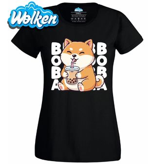 Dámské tričko Shiba-Inu s Bubble Tea BOBA.jpg