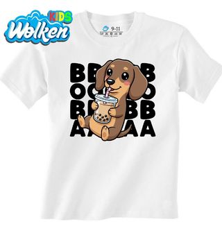 Dětské tričko Jezevčík s Bubble Tea BOBA.jpg