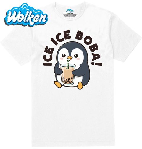 Obrázek produktu Pánské tričko Tučňák s Bubble Tea Ice Ice Boba! BOBA