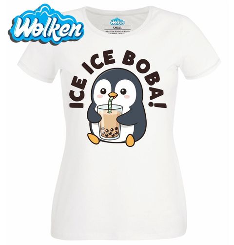Obrázek produktu Dámské tričko Tučňák s Bubble Tea Ice Ice Boba! BOBA