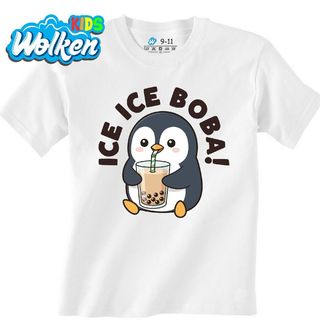 Dětské tričko Tučňák s Bubble Tea Ice Ice Boba! BOBA.jpg