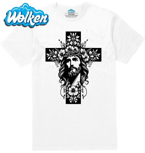 Obrázek produktu Pánské tričko Ježíš v Květinovém Kříži