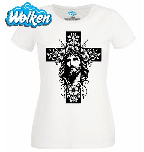 Obrázek produktu Dámské tričko Ježíš v Květinovém Kříži